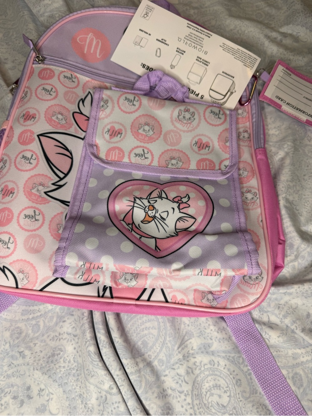 The Aristocats Marie & Milk 5 Piece Backpack Set - Picture 5 of 10